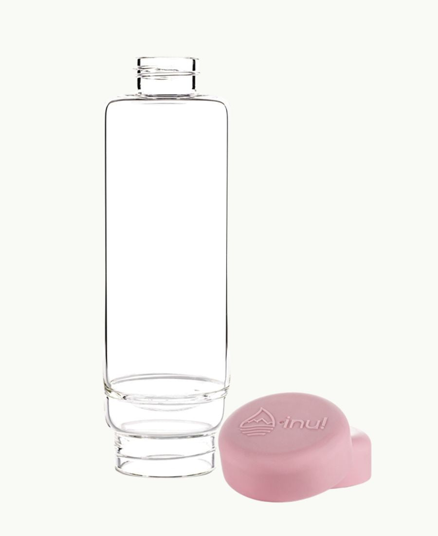 VitaJuwel inu! Trinkflasche „Blossom Rose“ mit Bergkristall