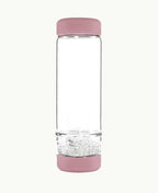 VitaJuwel inu! Trinkflasche „Blossom Rose“ mit Bergkristall