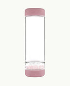VitaJuwel inu! Trinkflasche „Blossom Rose“ mit Bergkristall