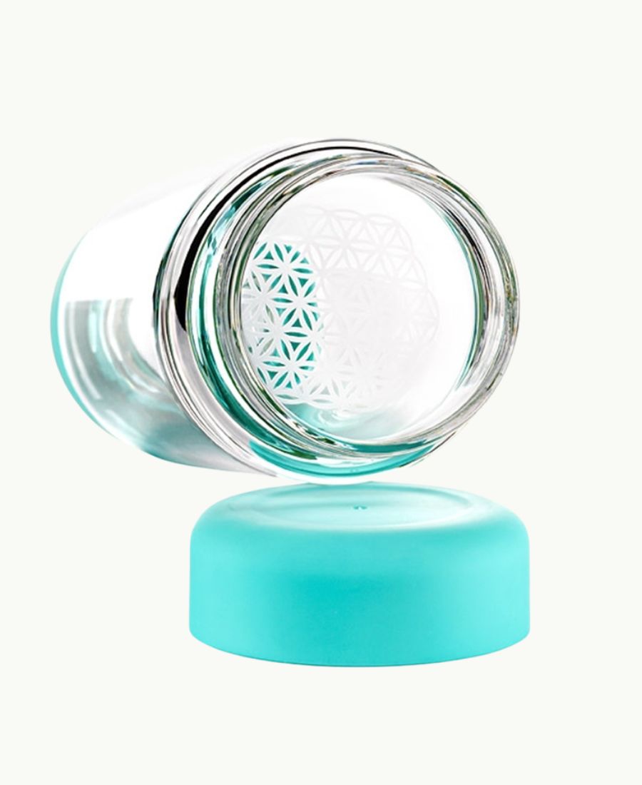 VitaJuwel inu! Trinkflasche „Ocean Blue“ mit Bergkristall