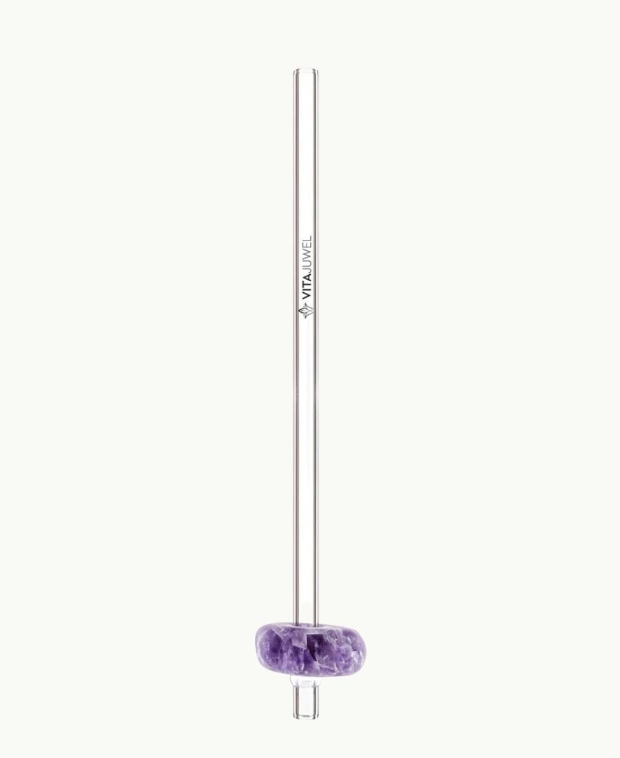 VitaJuwel Glas‑Trinkhalm „Amethyst“